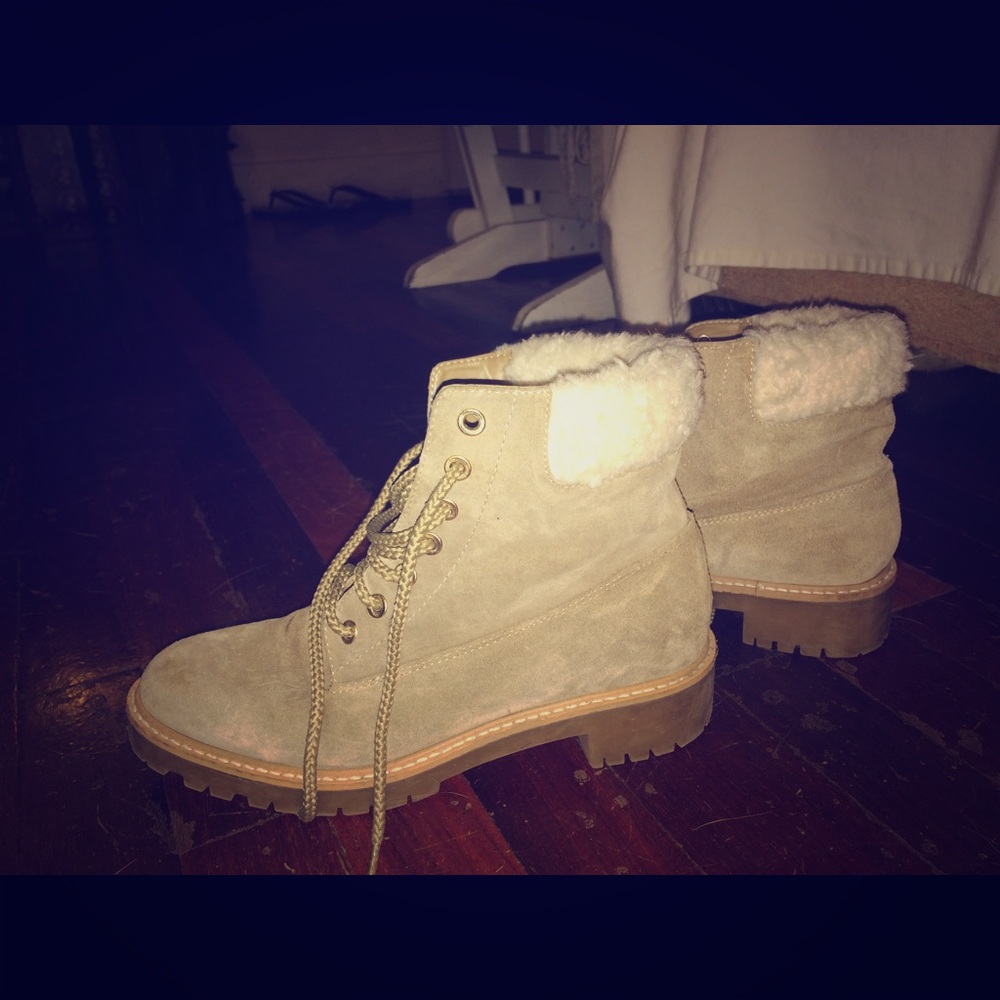 Zara grey lace-up boots size 37